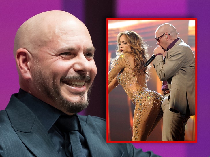 Pitbull Says He Got ‘Excited’ When Jennifer Lopez Grinded on Him